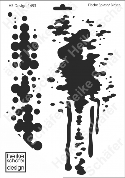Schablone-Stencil A4 110-1453 Fläche Splash, Blasen